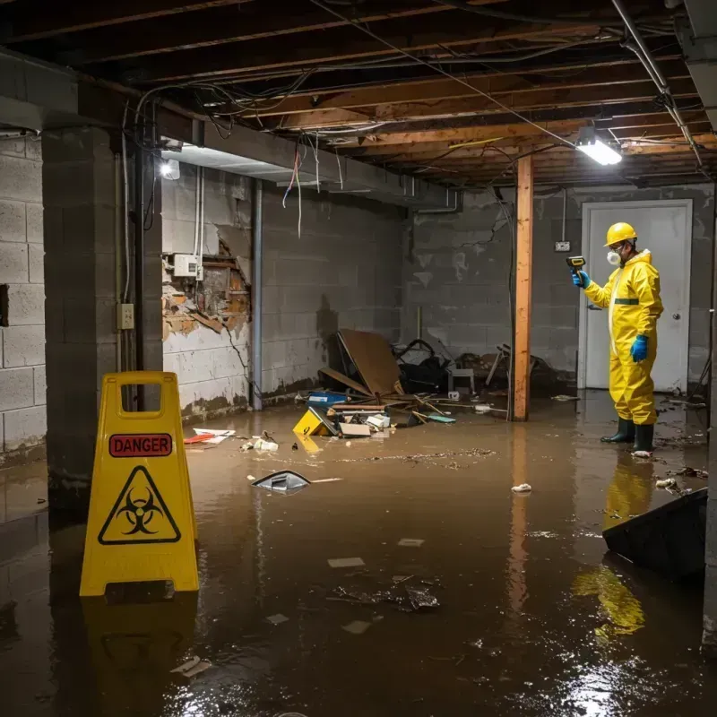 Flooded Basement Electrical Hazard in Primera, TX Property